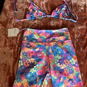 Kulani Kinis bikini top and biker short